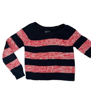 American Eagle Outfitters Navy & Red Striped Sweater